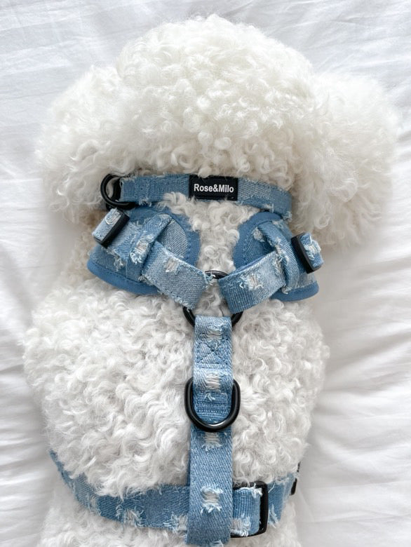 Doggy Denim Adjustable Dog Harness