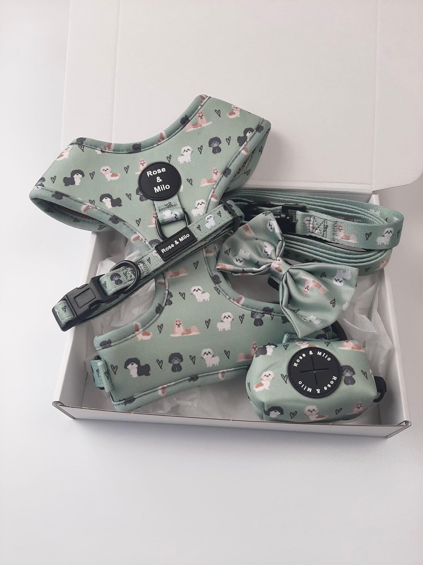 I Shih Tzu Not Adjustable Harness Green XXSmall