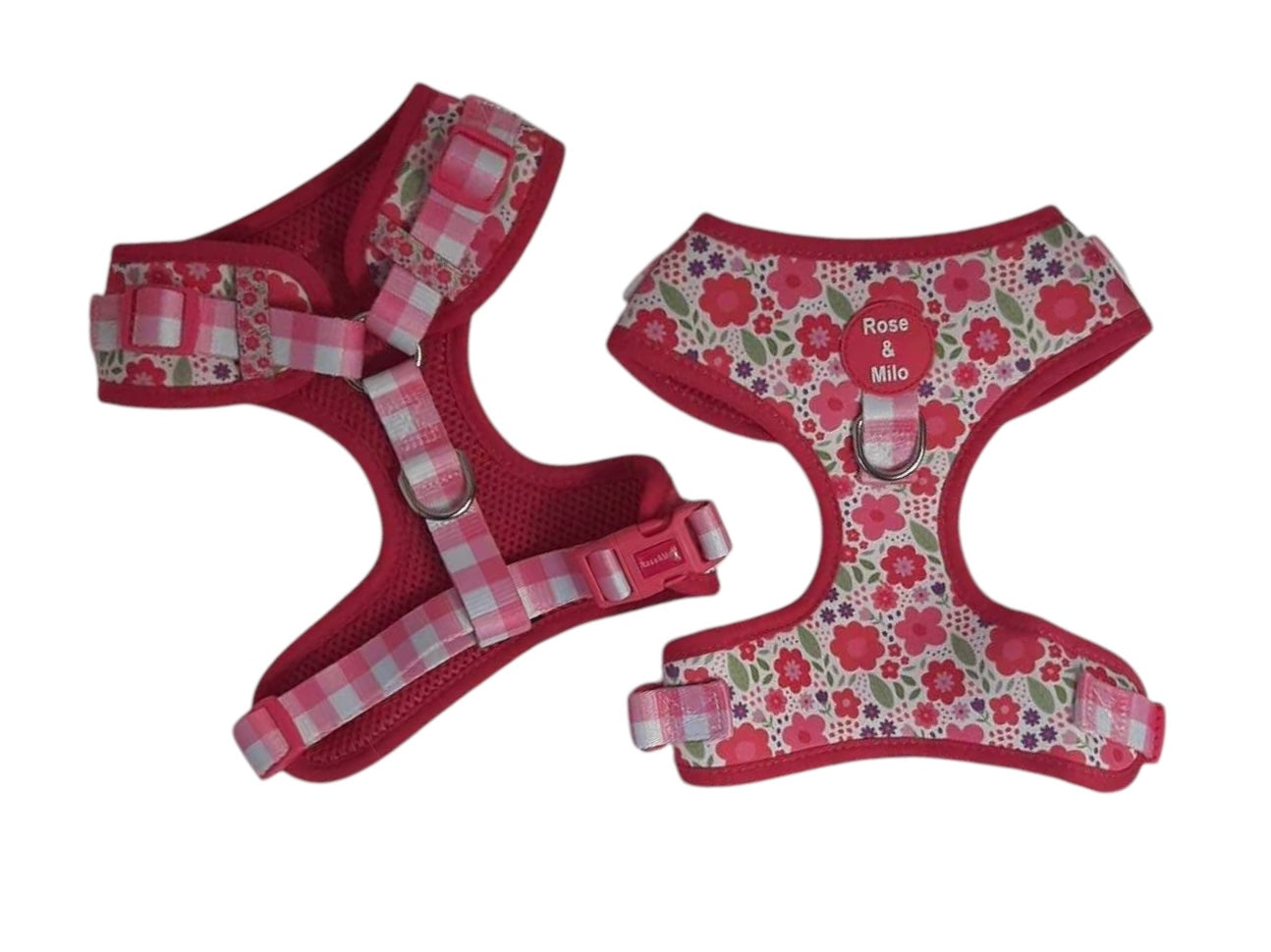 Pink Blooms Adjustable Dog Harness