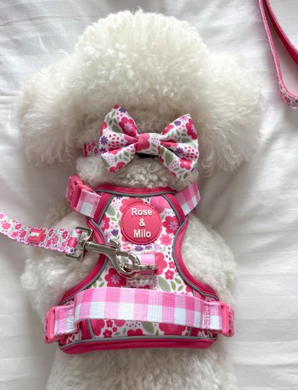 Pink Blooms Bow Tie Small & Large