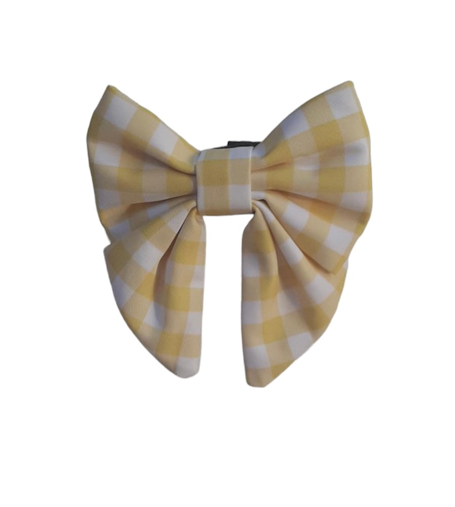 Lemon Check Sailor Bow