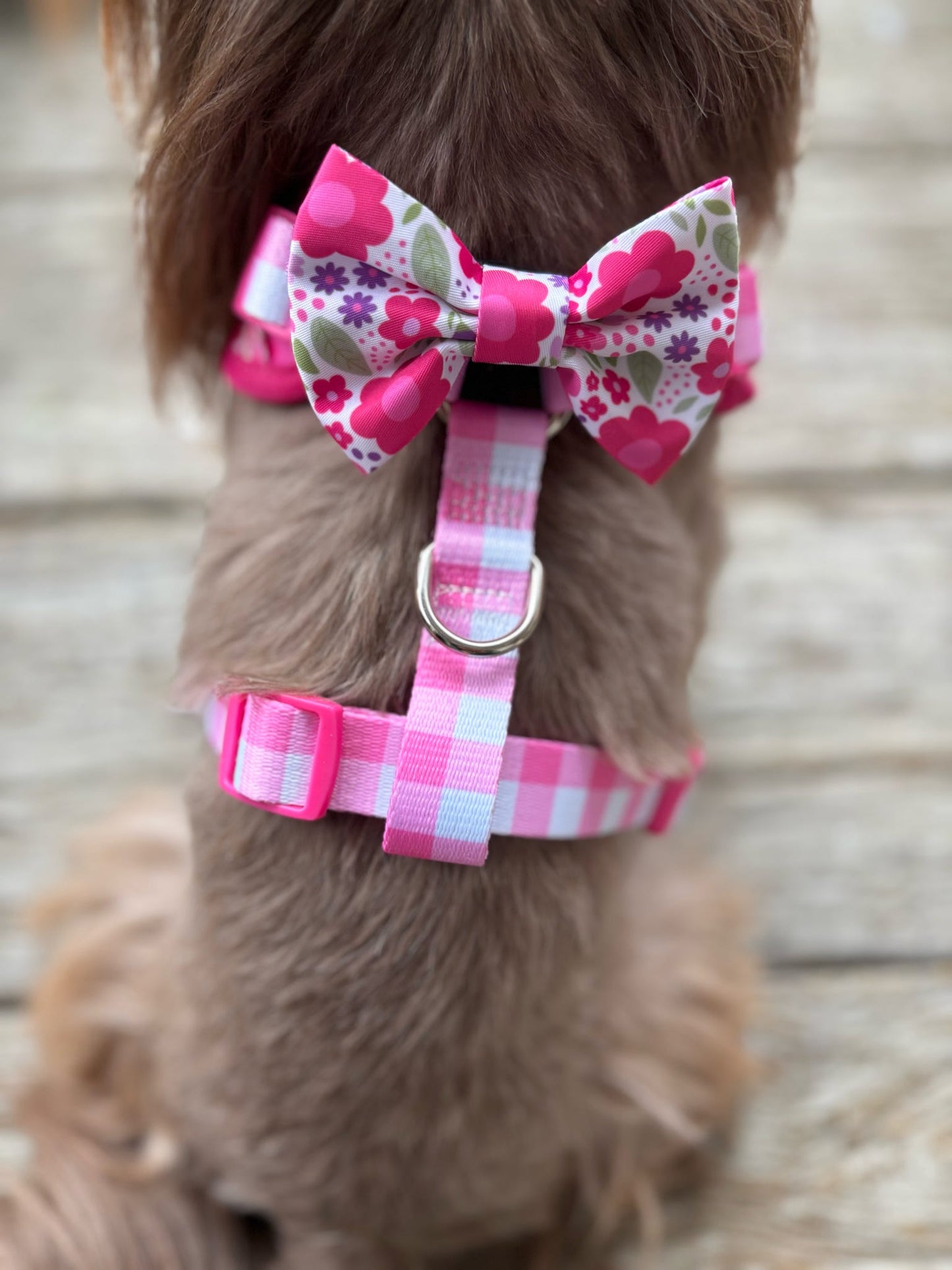 Pink Blooms Bow Tie Small & Large