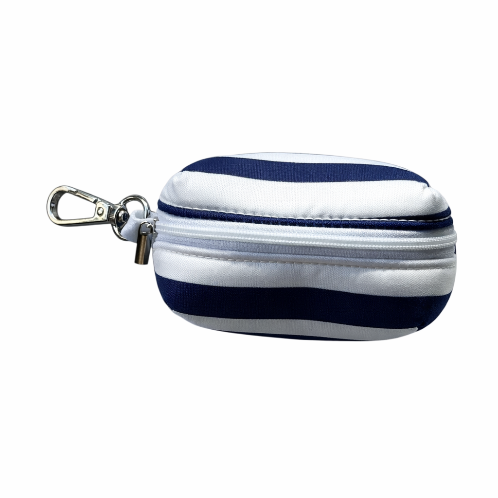 Blue Stripe Dog Poop Bag Holder