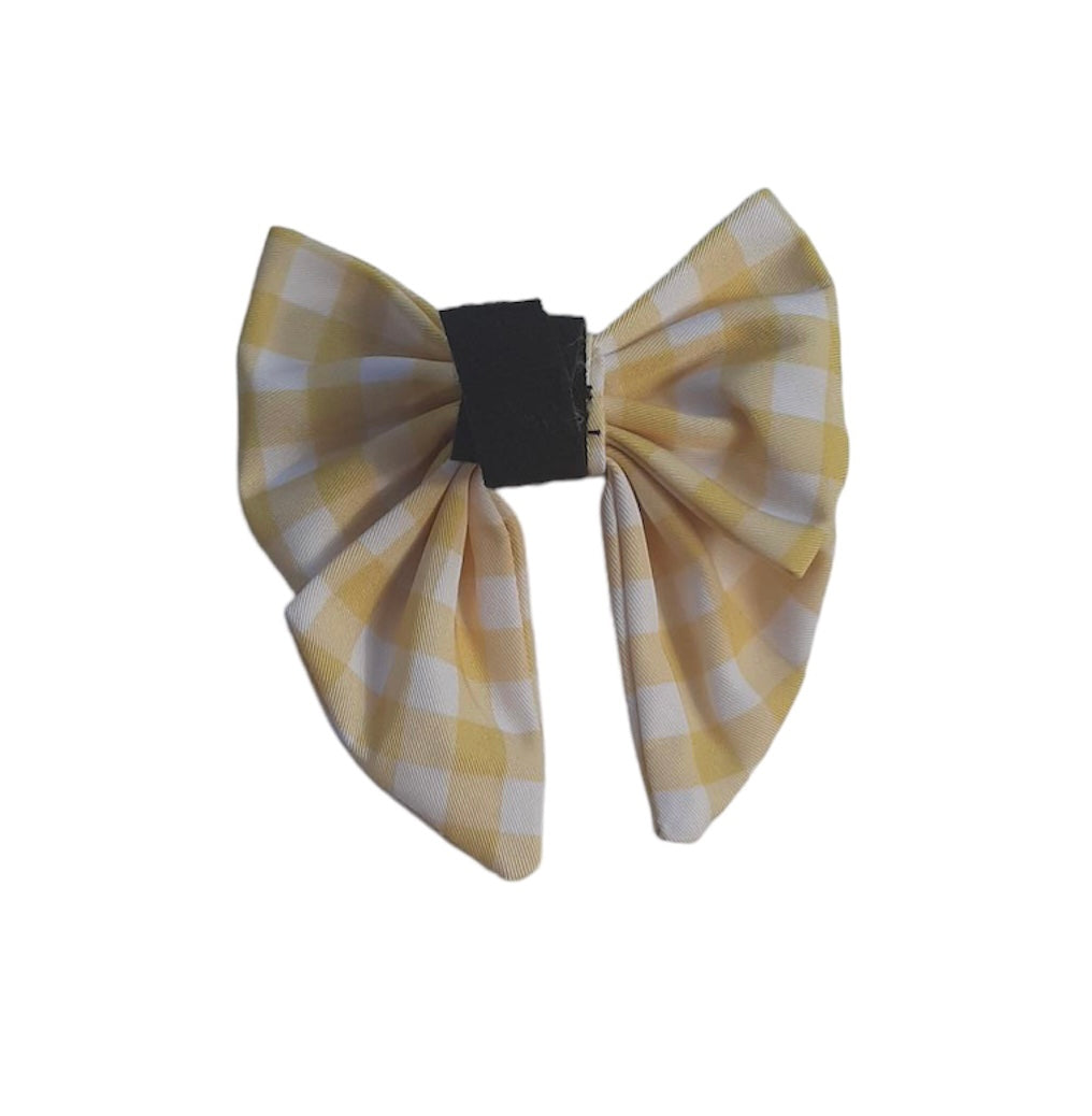 Lemon Check Sailor Bow