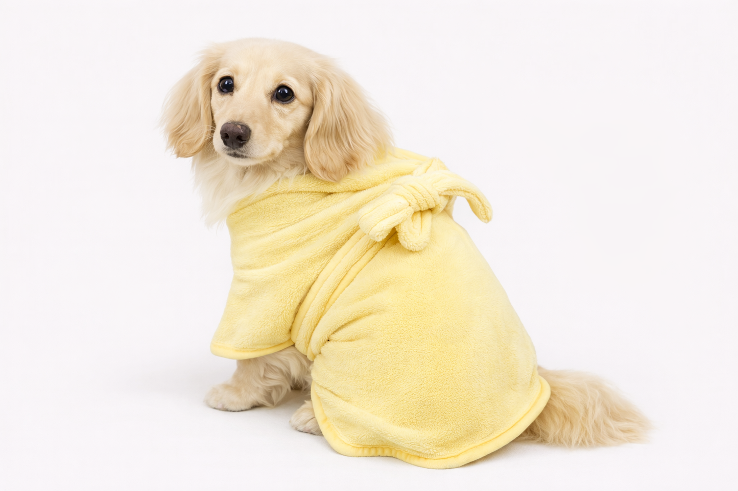 Dog Bath Robe Blue, Pink & White