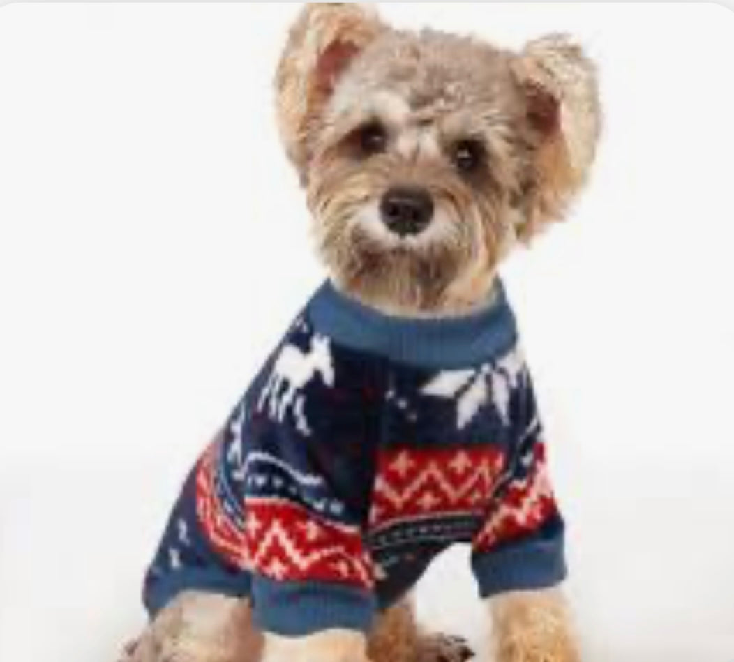 Christmas Fleece Dog Jumper XS & Small