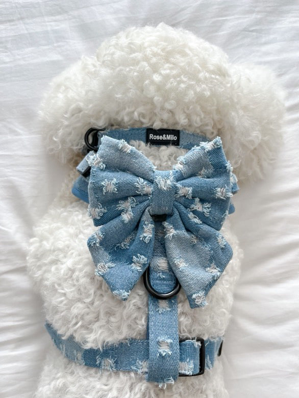 Doggy Denim Sailor Bow Tie