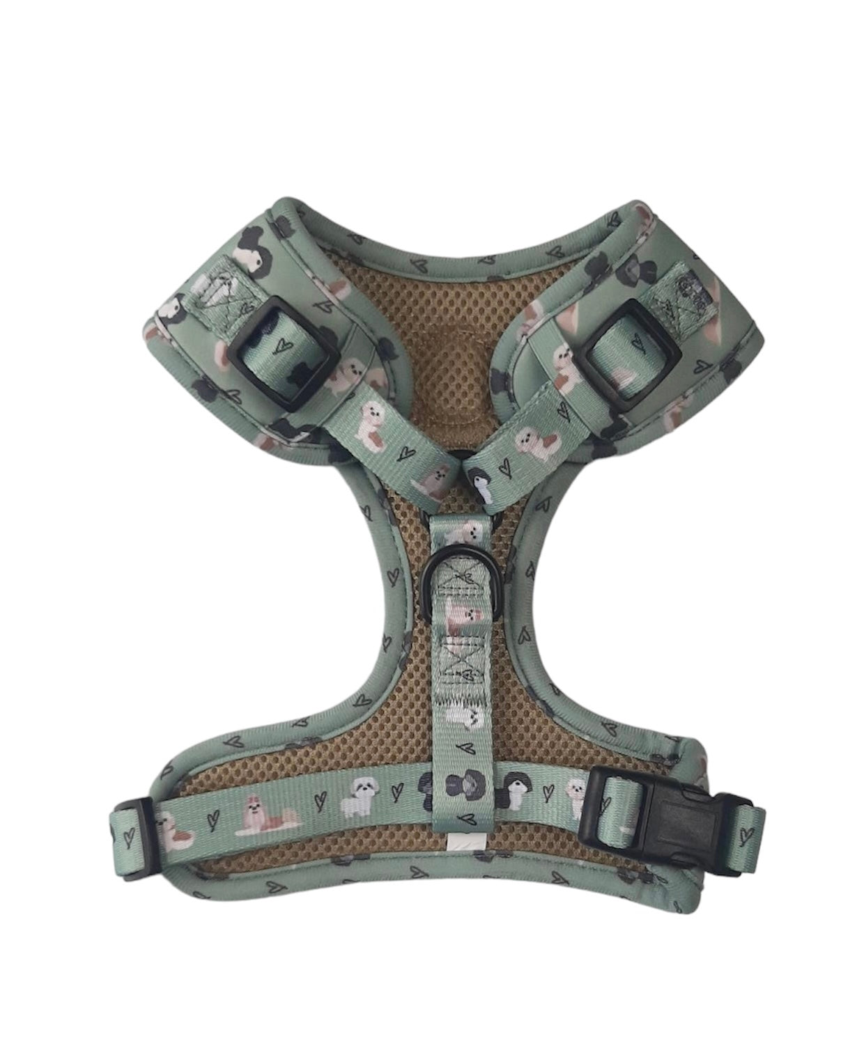I Shih Tzu Not Adjustable Harness Green XXSmall