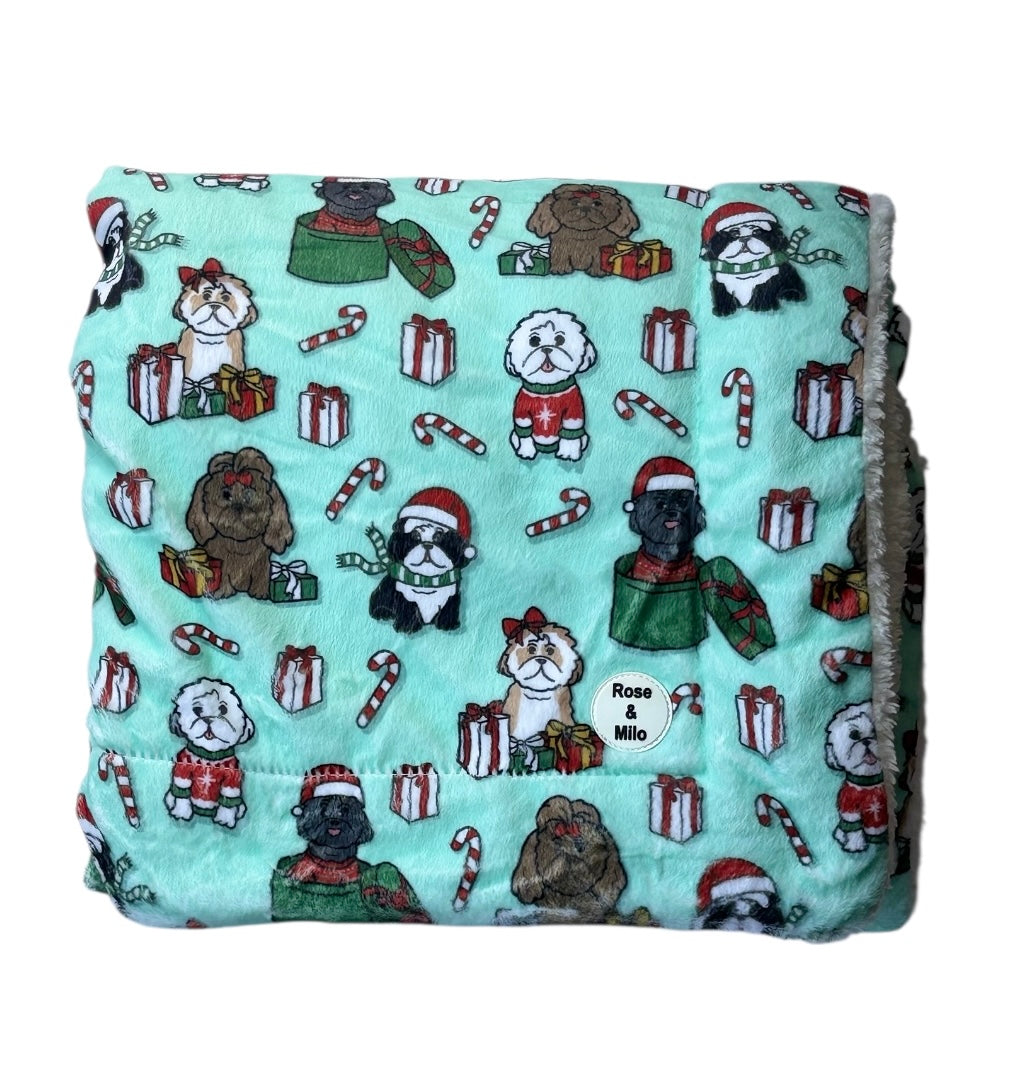 It’s Shihmass Huge Snuggle Dog Blanket