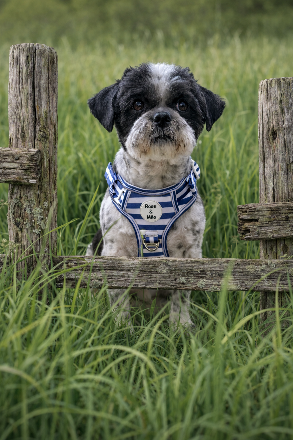 Blue Stripe Step-In Walk & Go Dog Harness