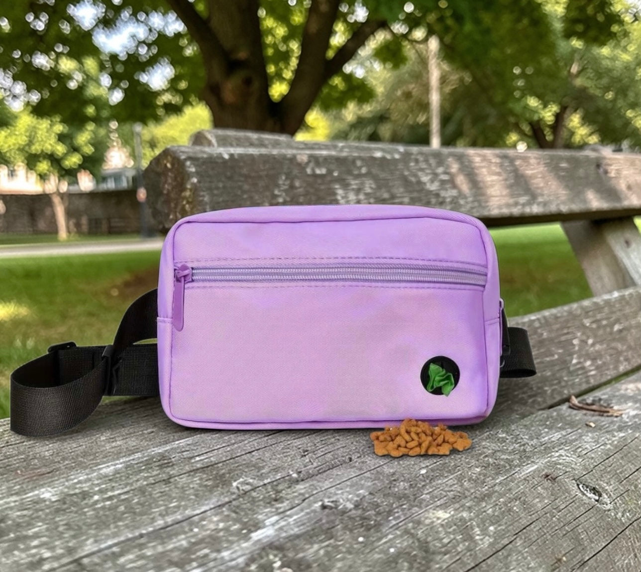 Essential Dog Walking Cross Body/Bum Bag Black Beige Grey Sage Green Purple