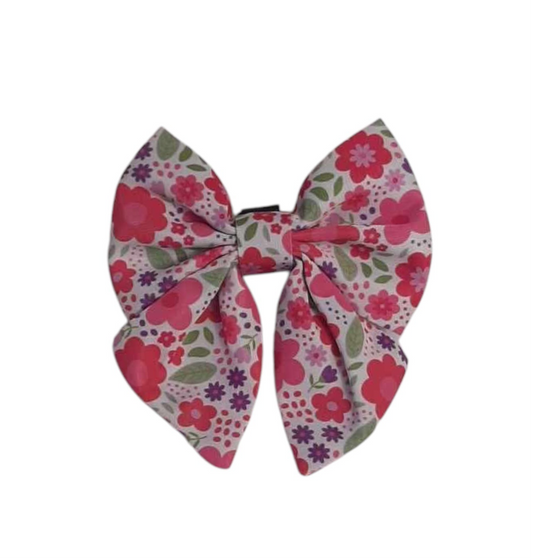 Pink Blooms Sailor Bow Tie