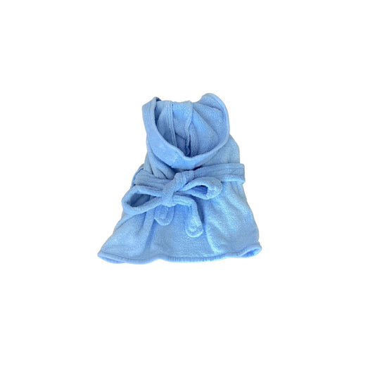 Dog Bath Robe Blue Size XS
