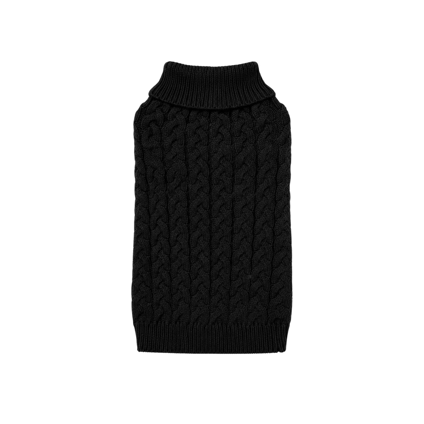 Everyday Cable Knit Dog Jumper Black