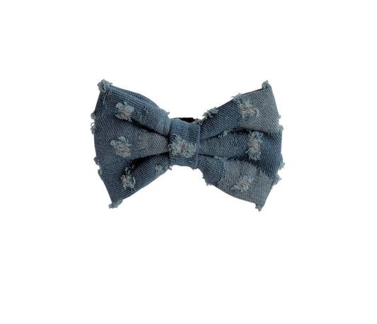 Doggy Denim Bow Tie Small & Large