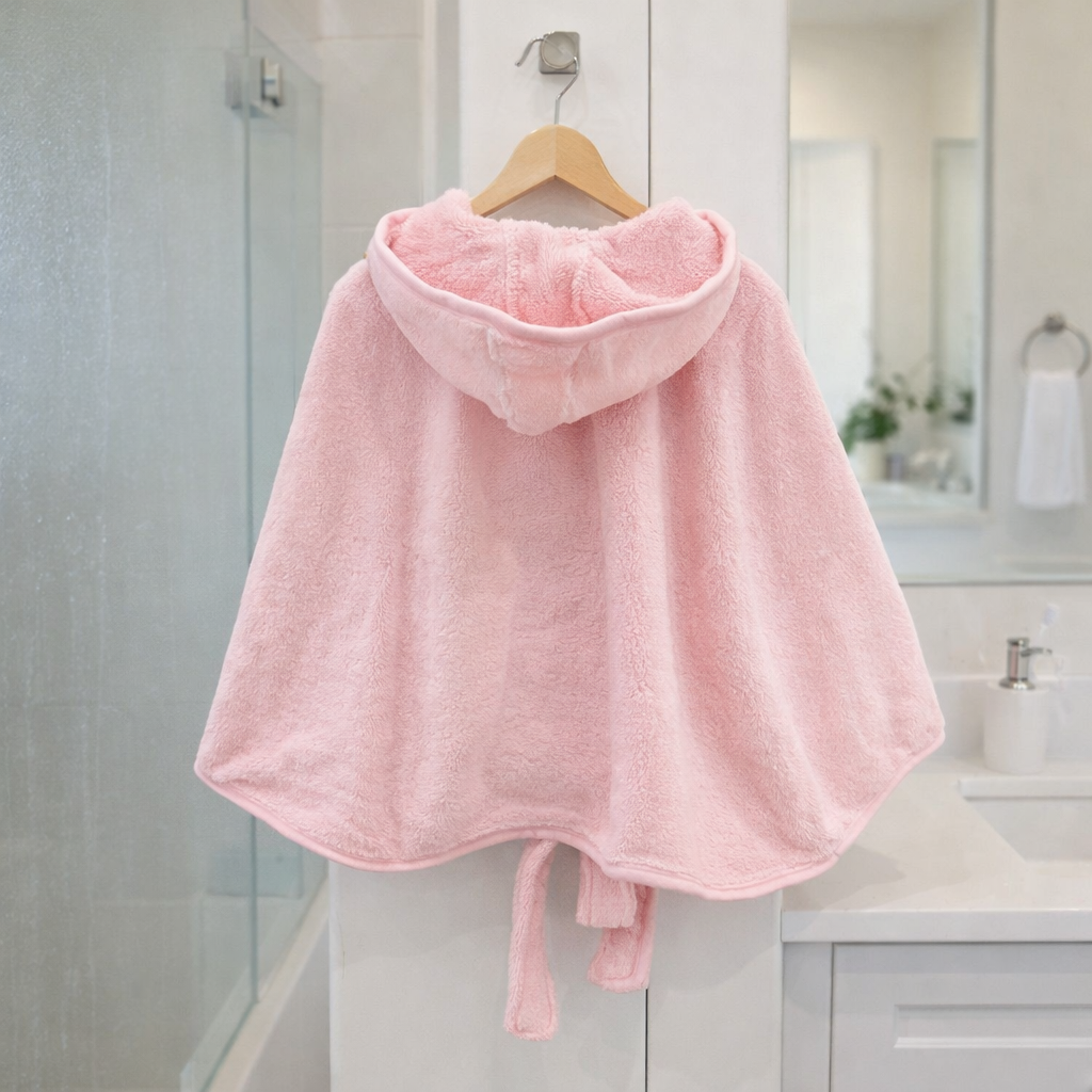 Dog Bath Robe Blue & Pink