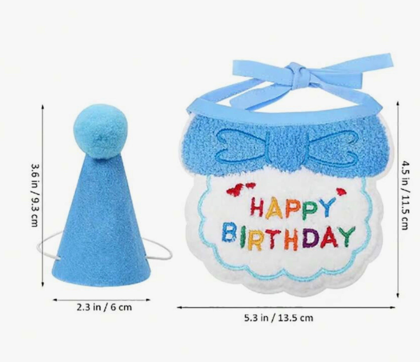 Dog Birthday Bandana Pink & Blue