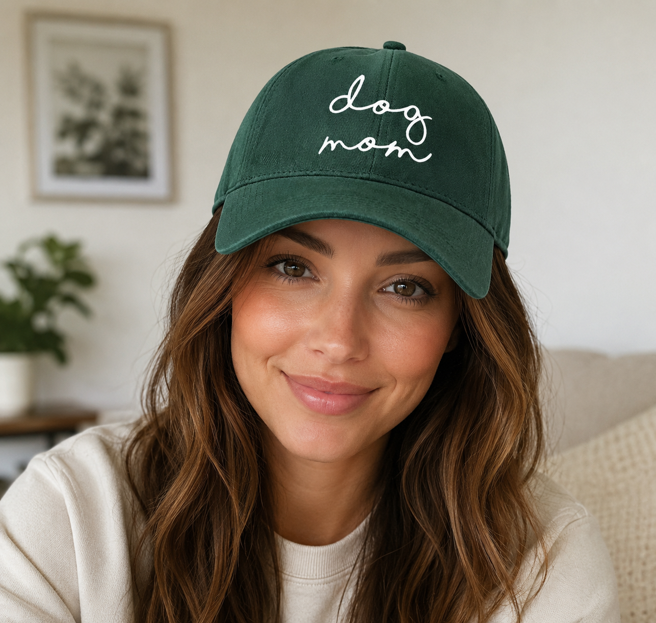 Dog Mom Adjustable Baseball Cap