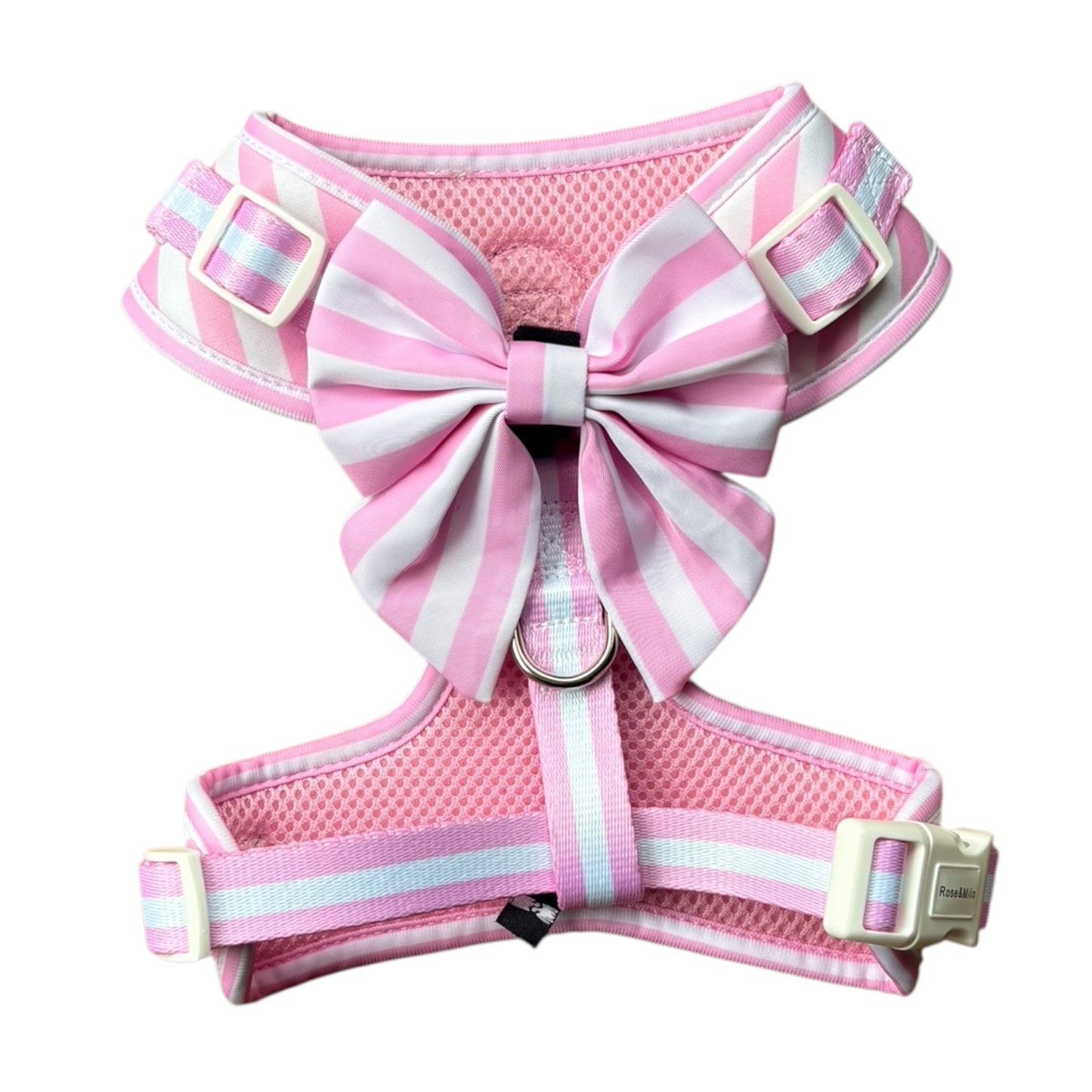 Pink Stripe Adjustable Dog Harness