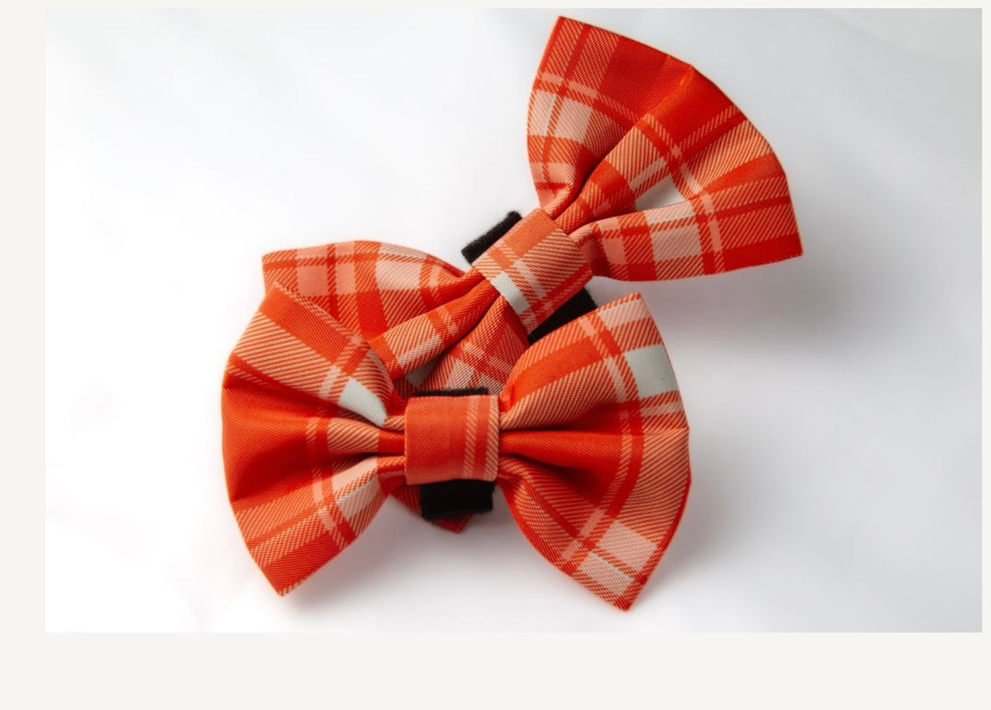 Orange Plaid Bow Ties Small & Large
