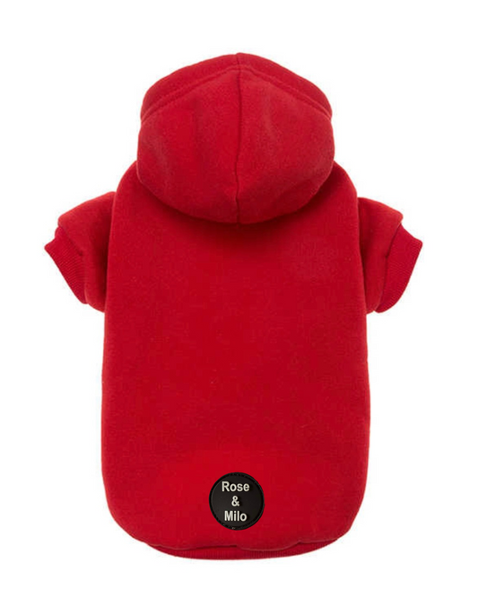 Cute Dog Hoodies Red