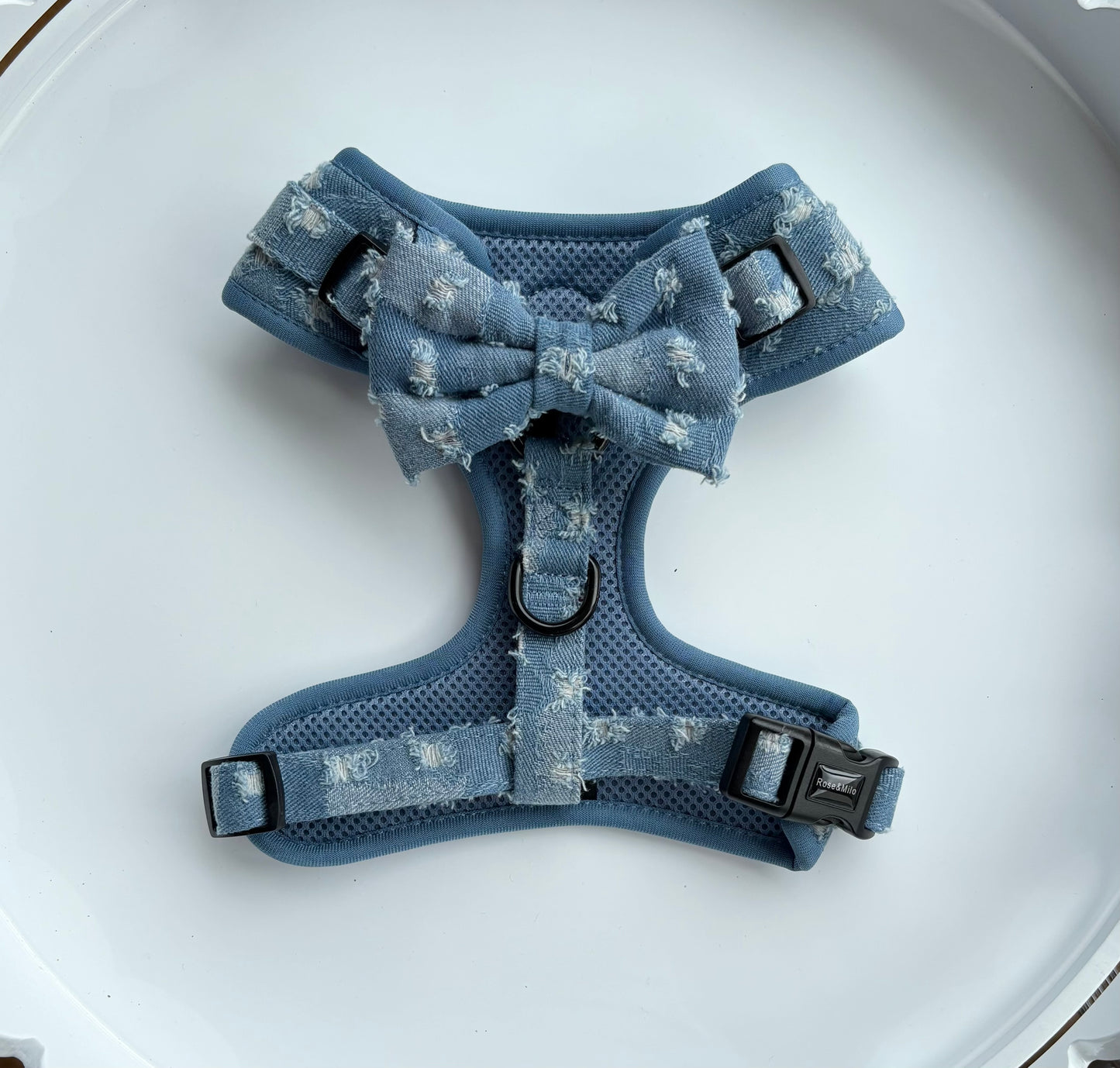 Doggy Denim Bow Tie Small & Large