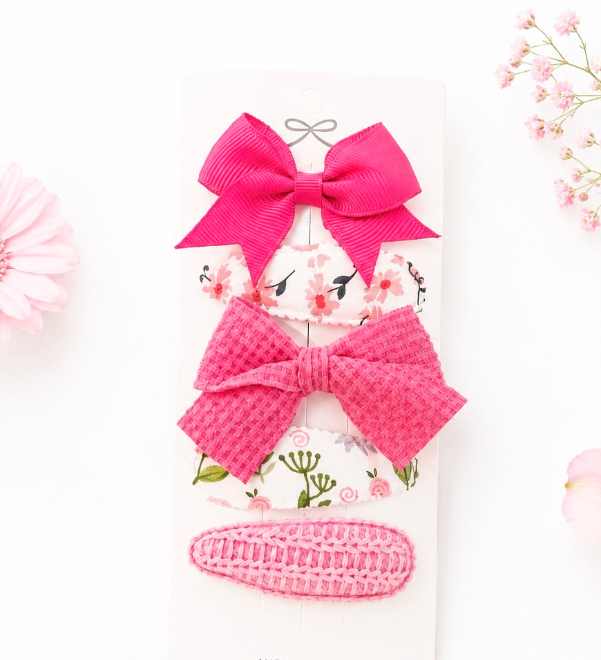 Set of 5 Pretty Girls Hair Clips