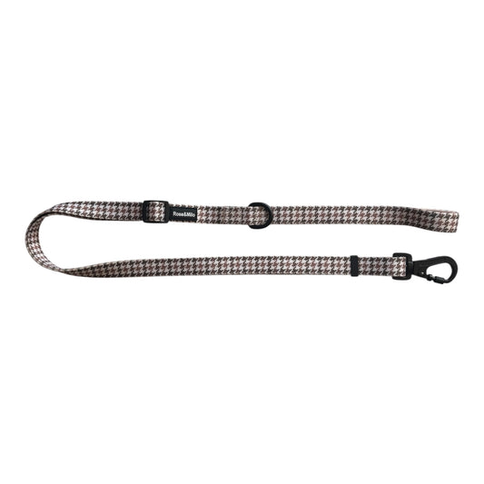 Beige Houndstooth Adjustable Lead 3ft-5ft