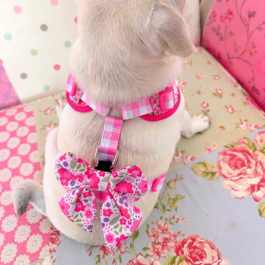 Pink Blooms Adjustable Dog Harness