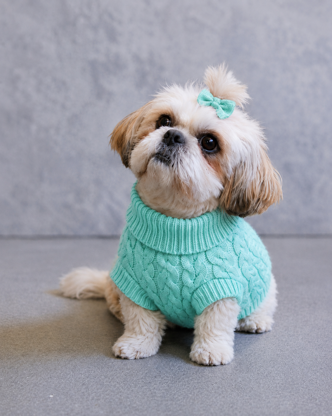 Everyday Cable Knit Dog Jumpers Mint