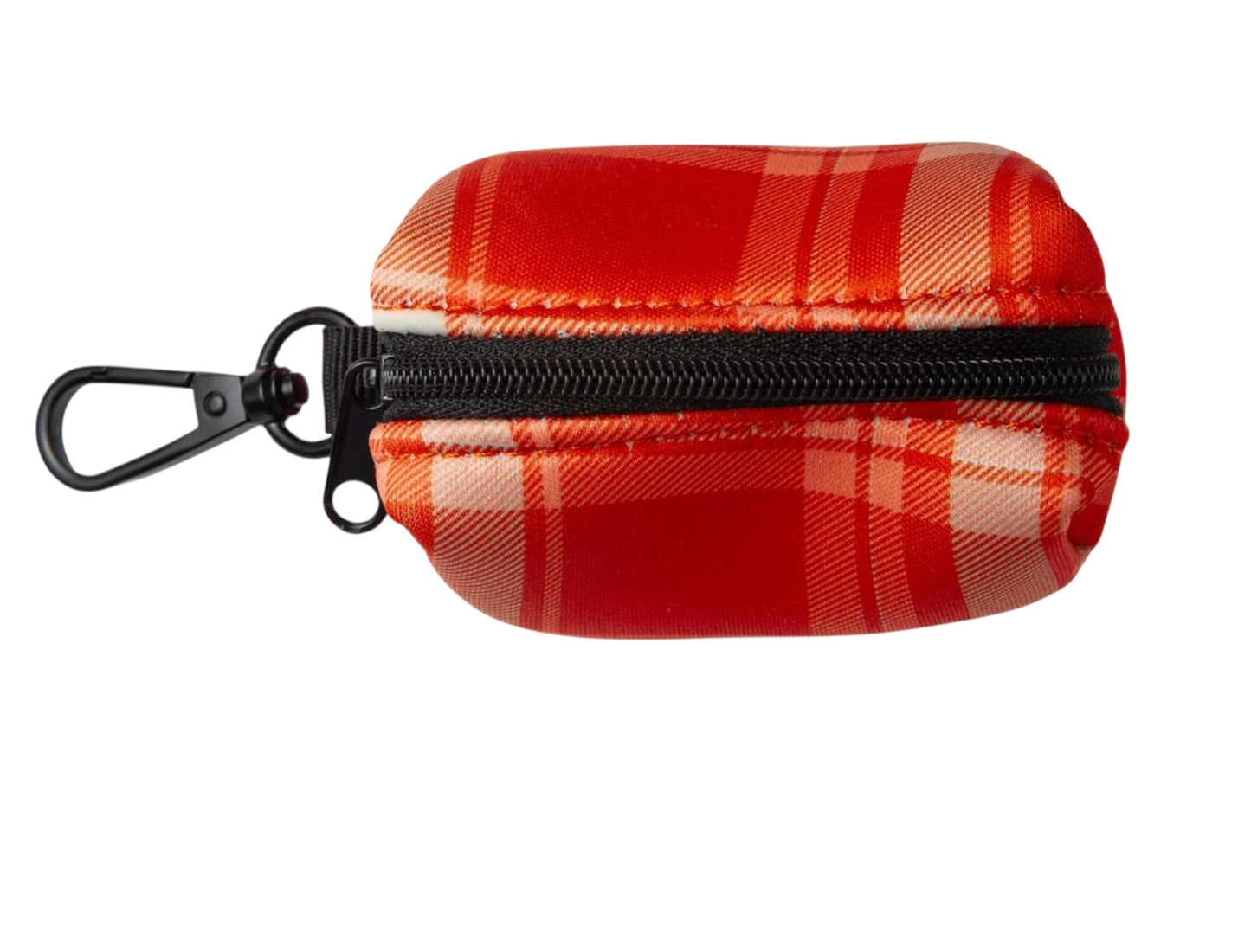 Orange Plaid Poop Bag Holder
