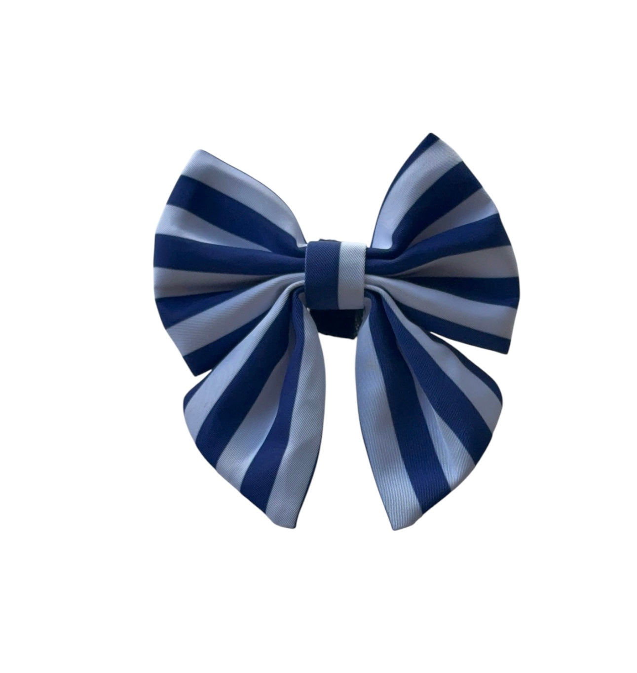 Blue Stripe Dog Sailor Bow