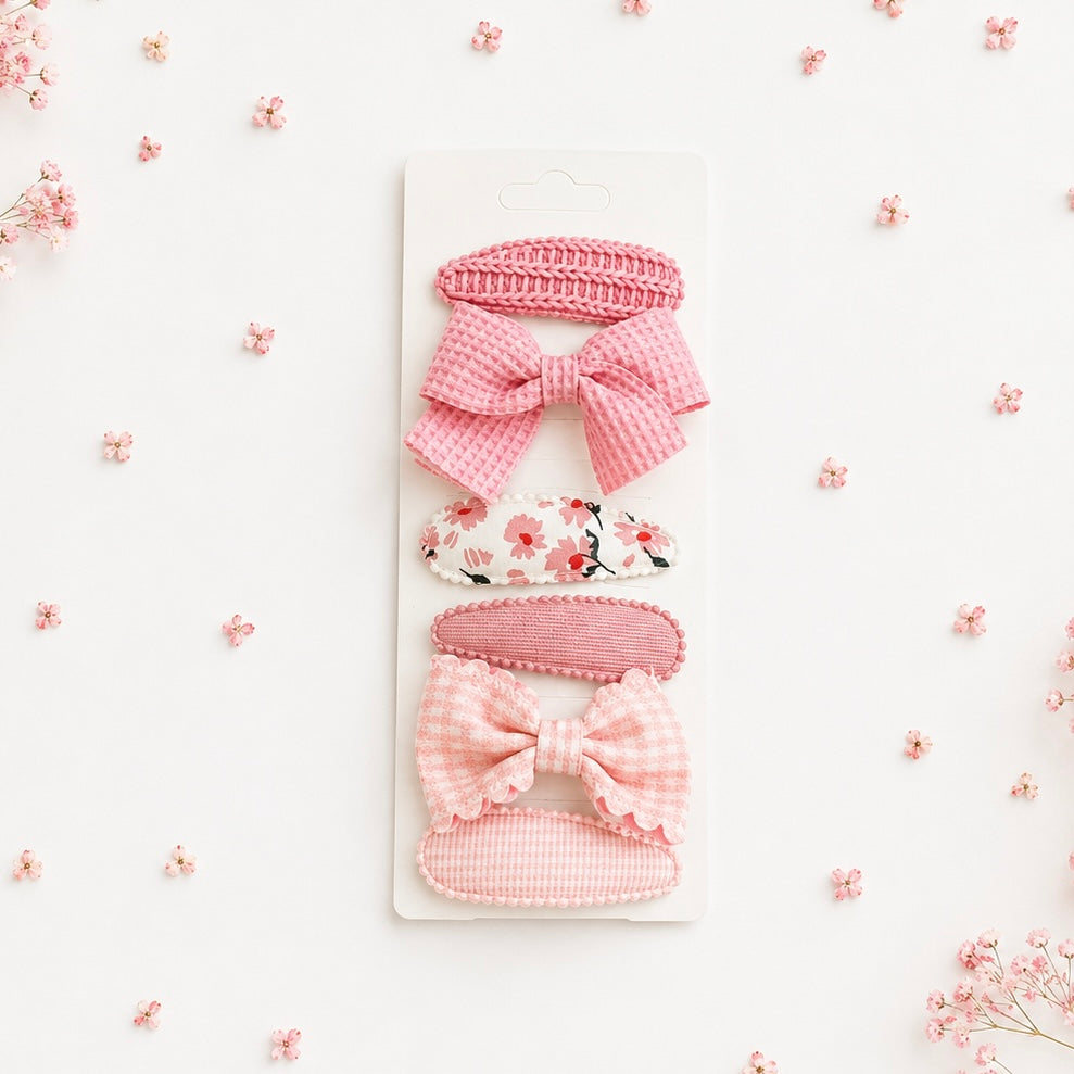 Set of 6 Pretty Girls Hair Clips
