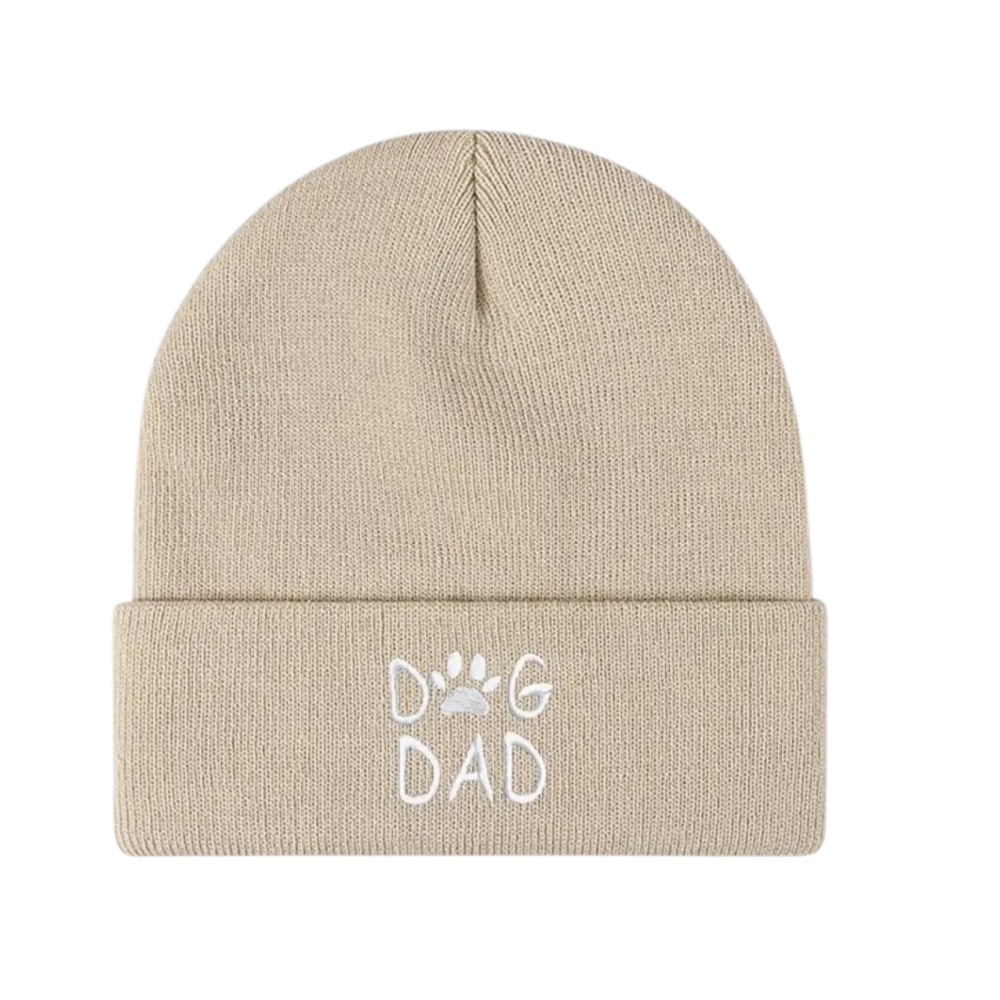 Dog Dad Beanie Hat Black Navy Beige Red Blue