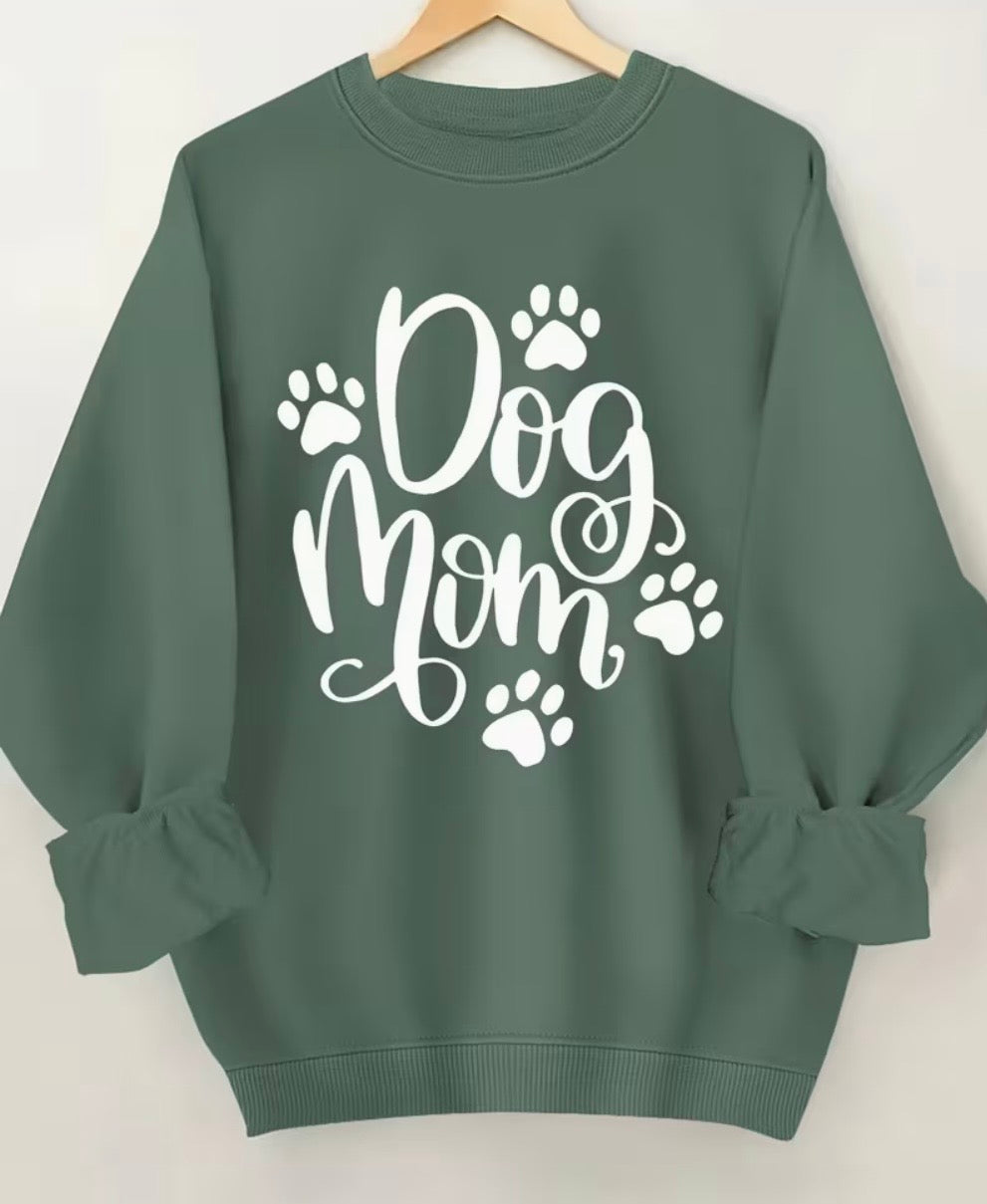 Dog Mum Sweatshirt khaki