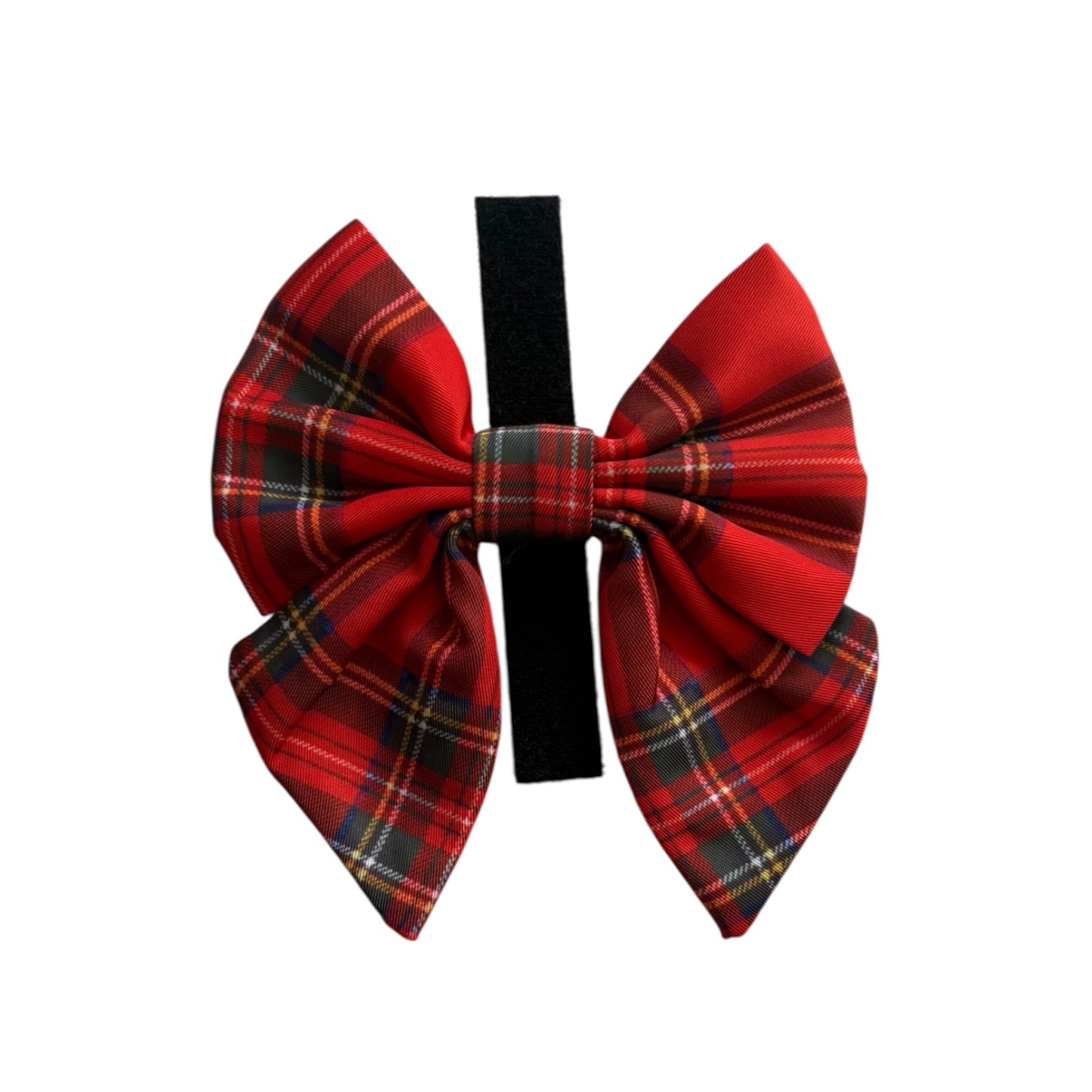 Red Tartan Dog Sailor Bow