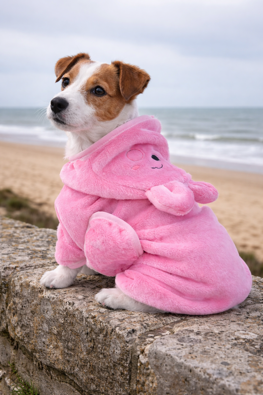 Cute Pink Piggy Dog Robe