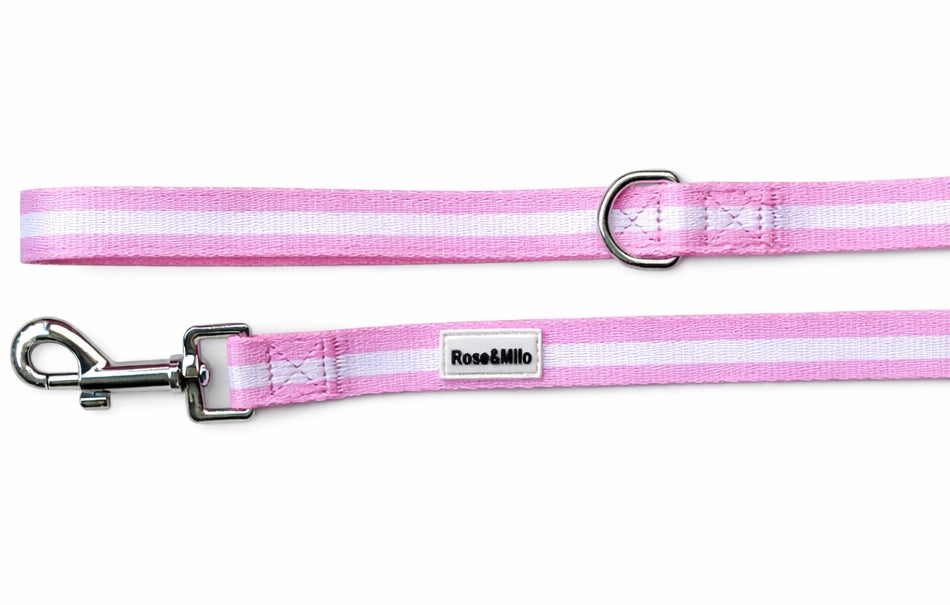 Pink Stripe Dog Lead 5ft