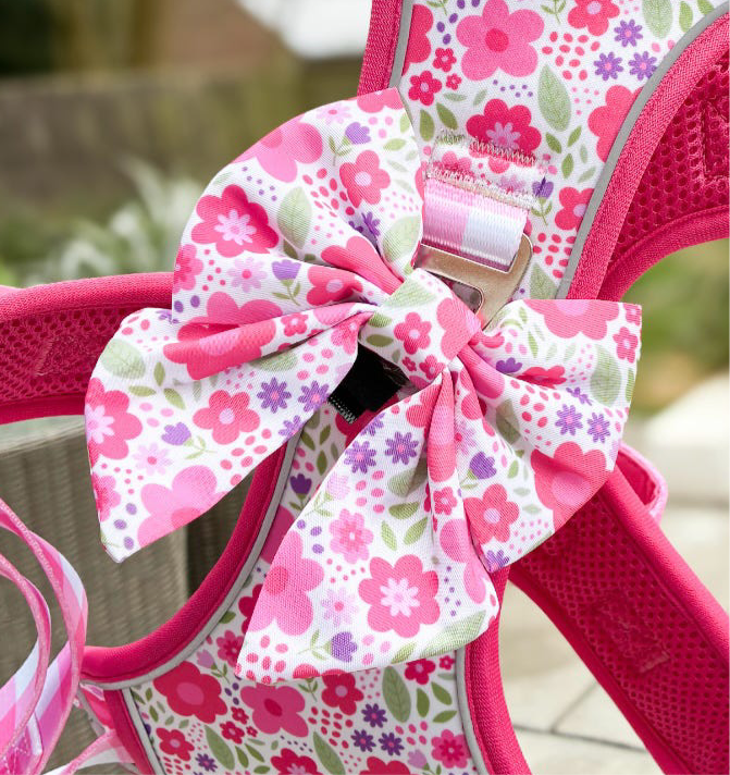 Pink Blooms Sailor Bow Tie