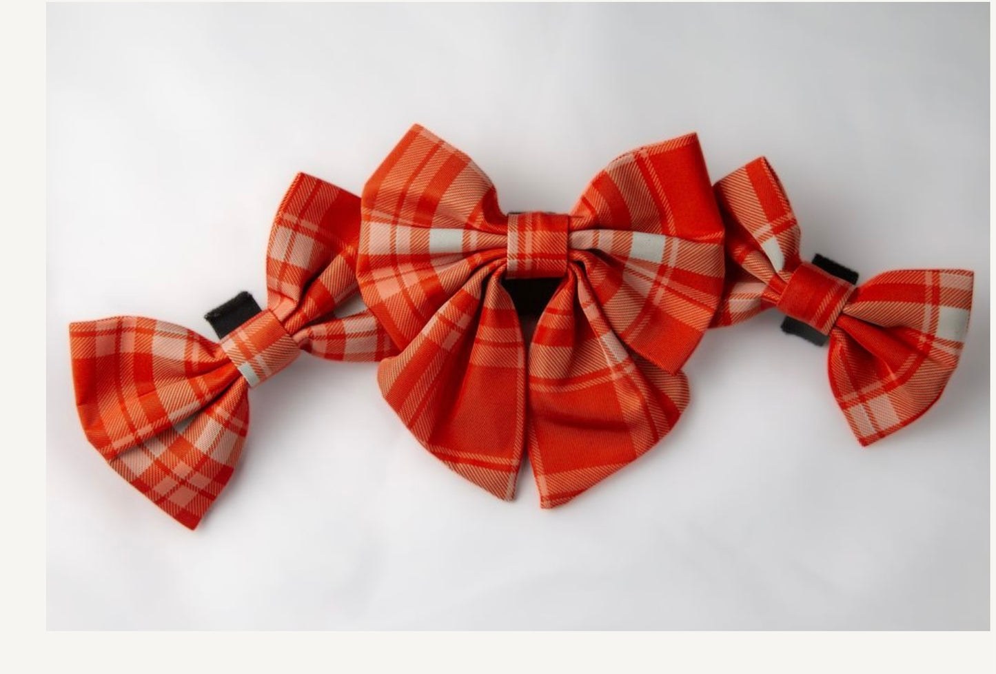 Orange Plaid Sailor Bow