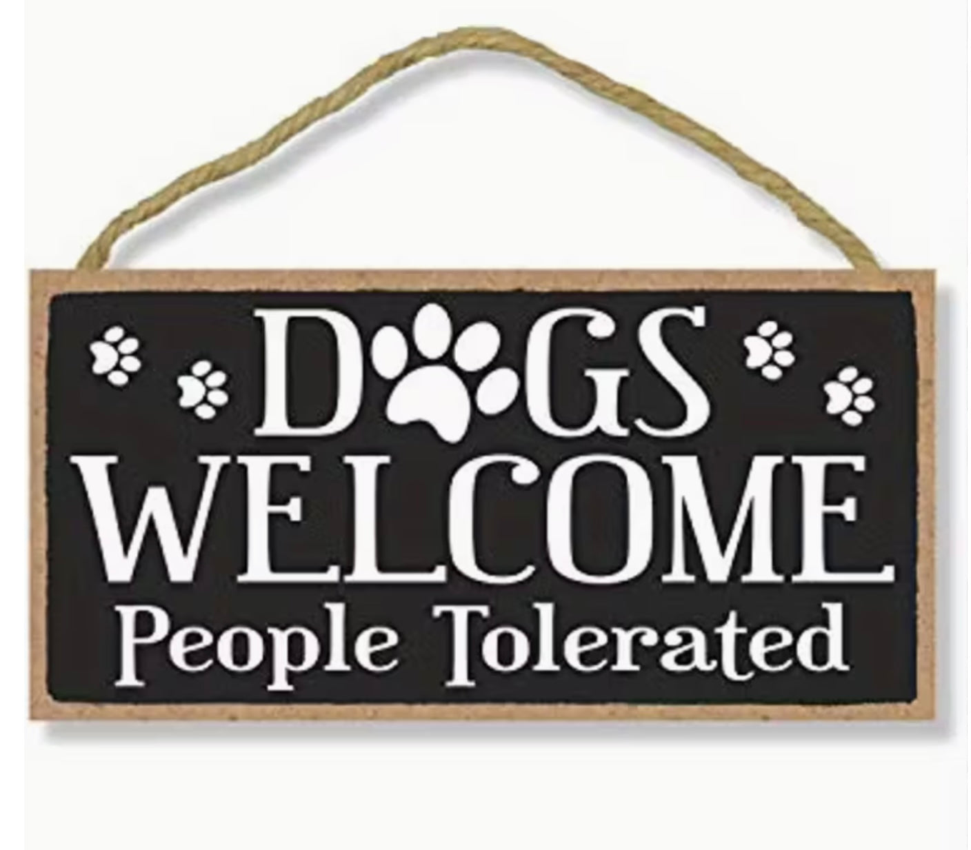 Shabby Chic Wooden Dog Lover Sign