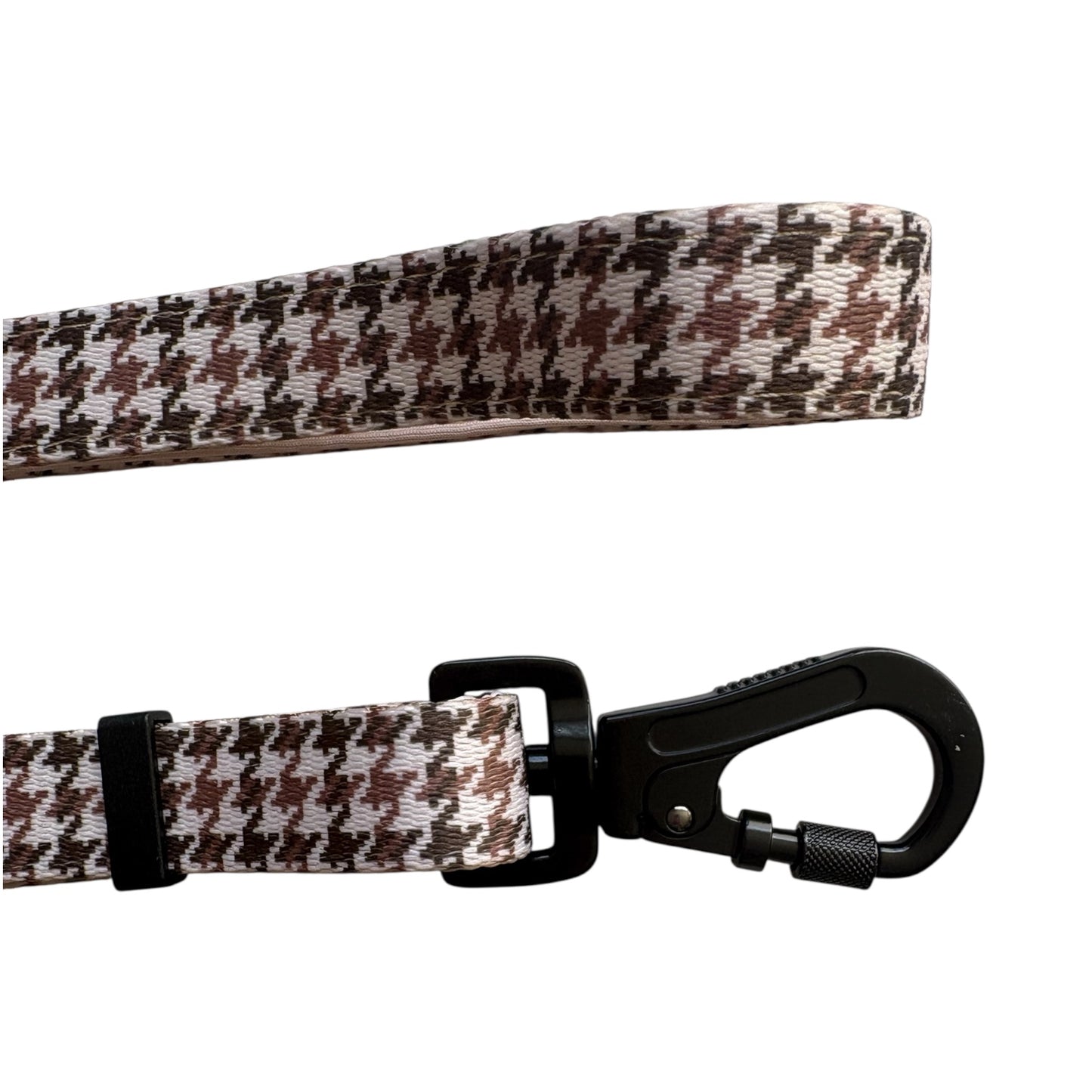 Beige Houndstooth Adjustable Lead 3ft-5ft