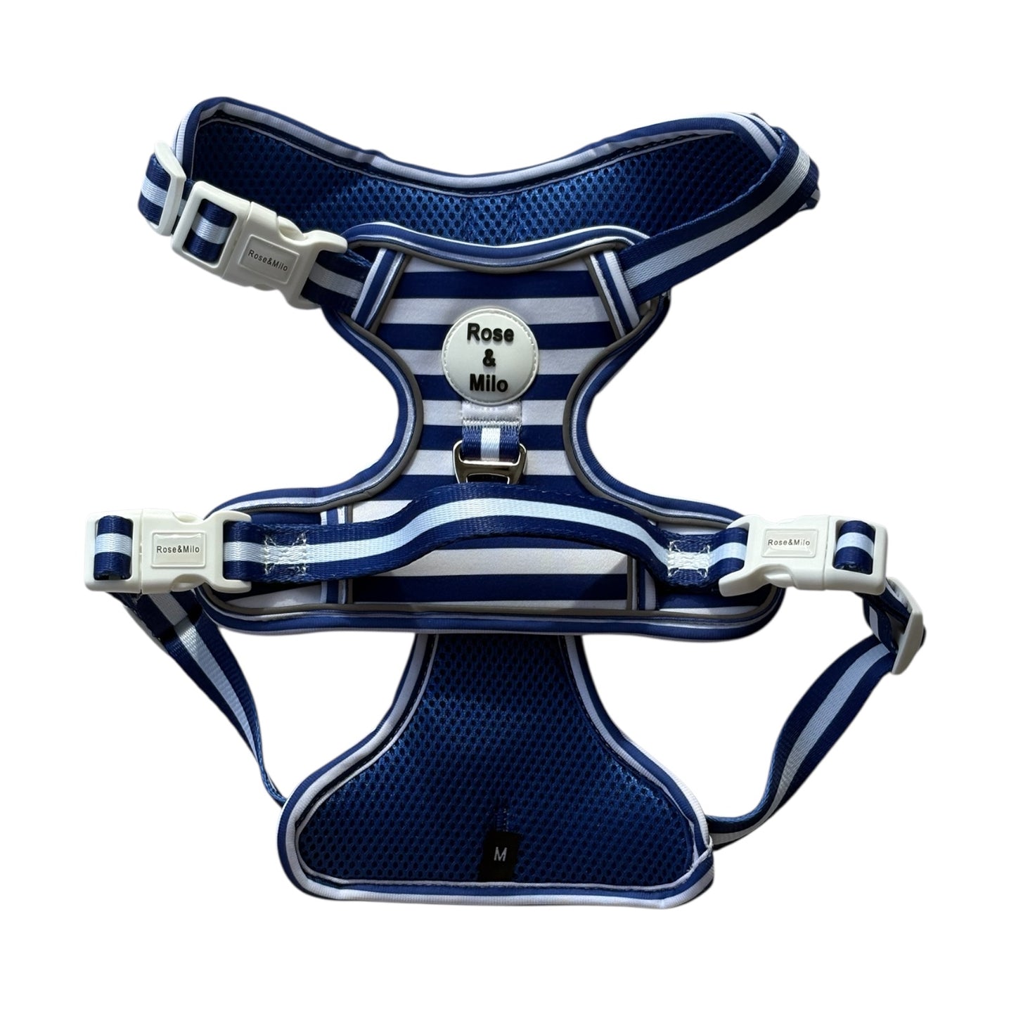 Blue Stripe Step-In Walk & Go Dog Harness