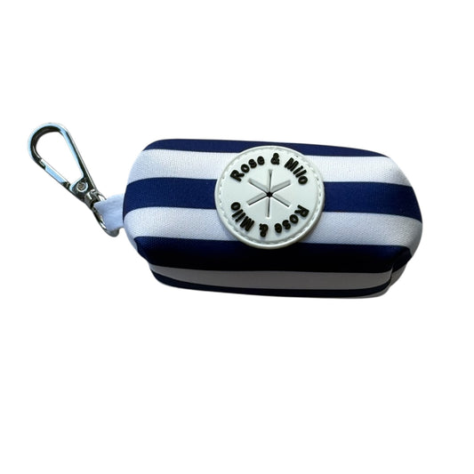 Blue Stripe Dog Poop Bag Holder