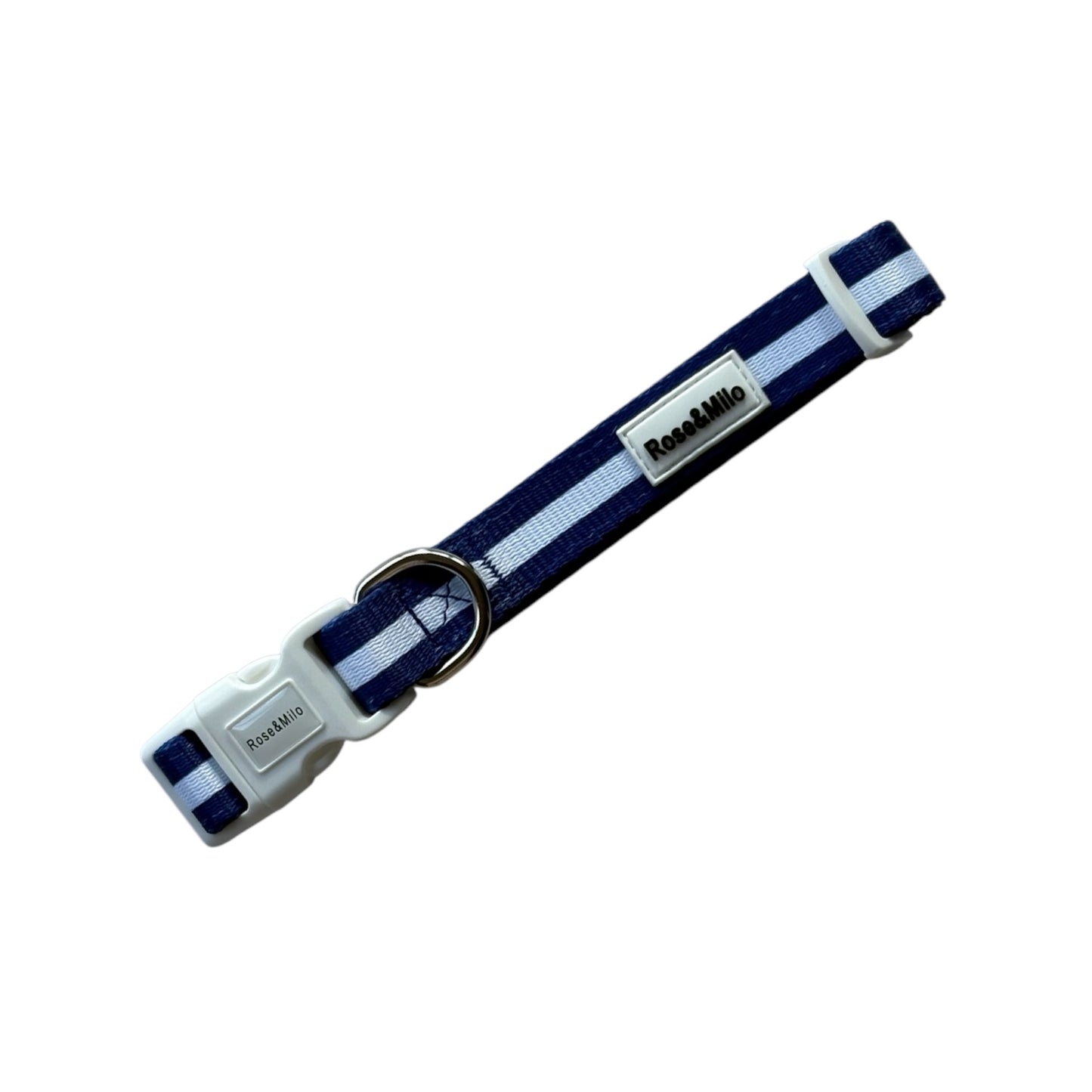 Blue Stripe Adjustable Dog Collar