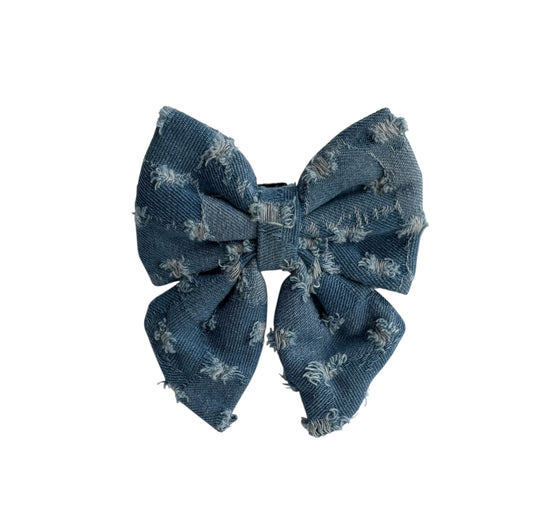Doggy Denim Sailor Bow Tie