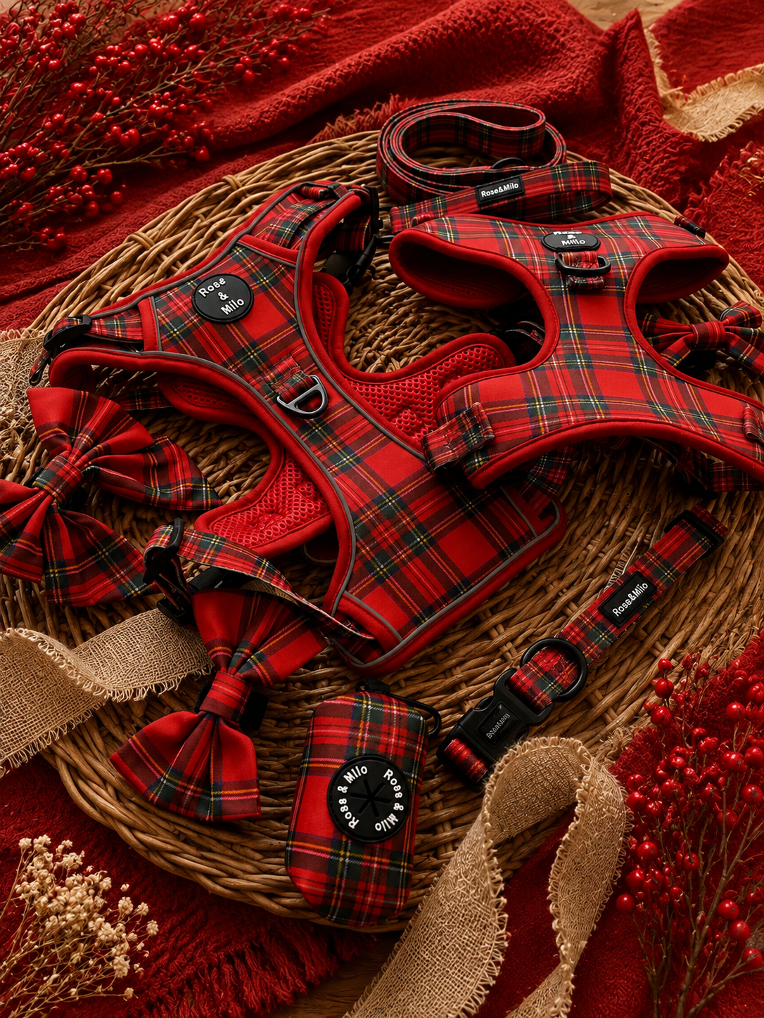 Red Tartan Walk & Go Harness