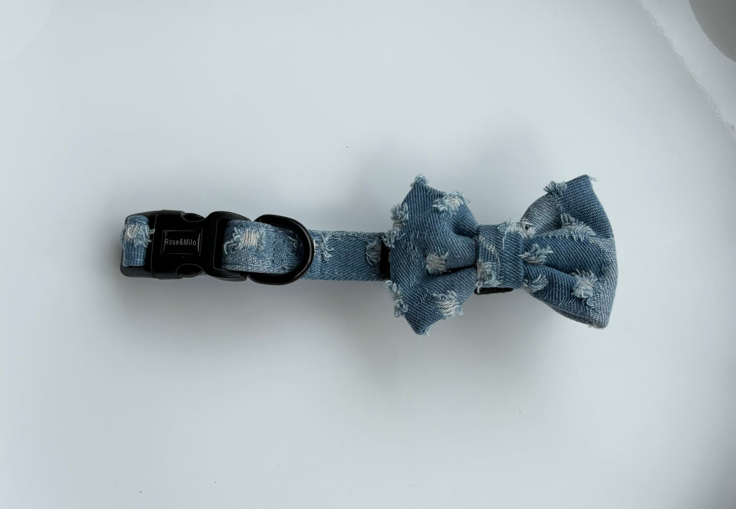 Doggy Denim Bow Tie Small & Large
