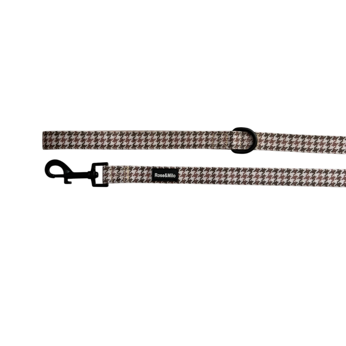 Beige Houndstooth Dog Lead 5ft