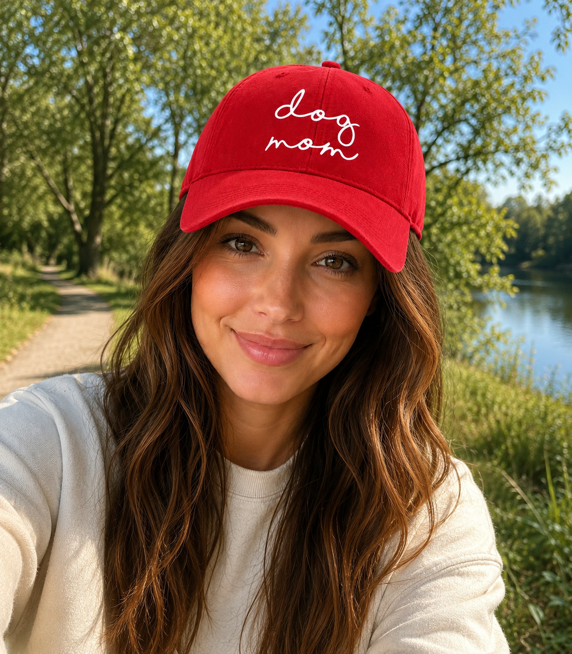 Dog Mom Adjustable Baseball Cap